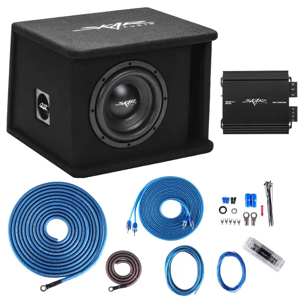 Single 8" 700 Watt SDR Series Complete Subwoofer Package with Vented Enclosure and Amplifier